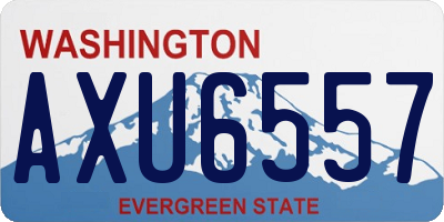 WA license plate AXU6557