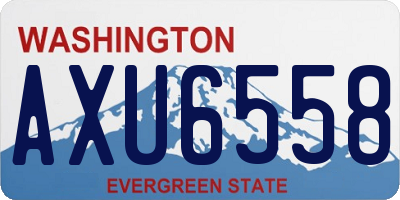 WA license plate AXU6558