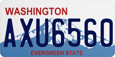 WA license plate AXU6560