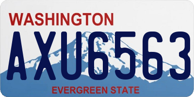 WA license plate AXU6563