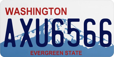 WA license plate AXU6566