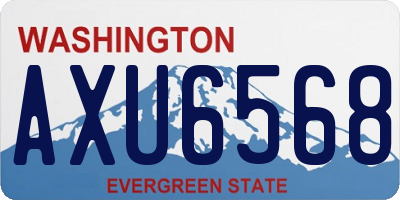 WA license plate AXU6568