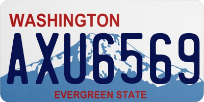 WA license plate AXU6569
