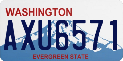 WA license plate AXU6571
