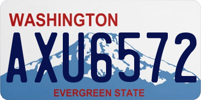 WA license plate AXU6572