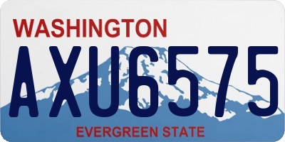WA license plate AXU6575