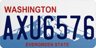 WA license plate AXU6576