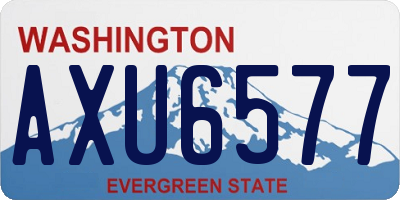WA license plate AXU6577