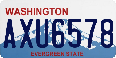 WA license plate AXU6578