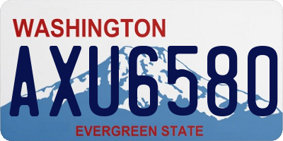 WA license plate AXU6580