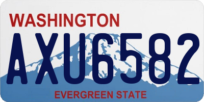 WA license plate AXU6582