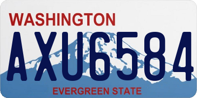 WA license plate AXU6584
