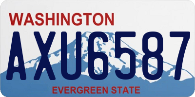 WA license plate AXU6587