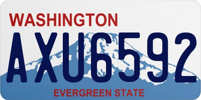 WA license plate AXU6592