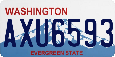WA license plate AXU6593