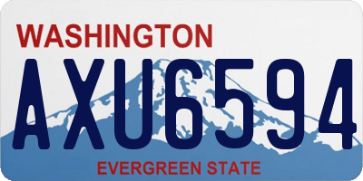 WA license plate AXU6594