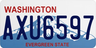 WA license plate AXU6597