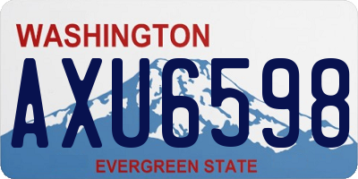 WA license plate AXU6598