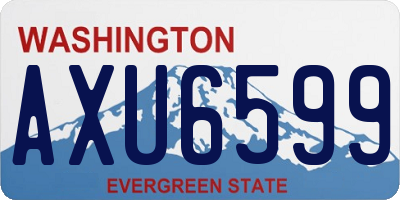 WA license plate AXU6599