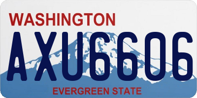 WA license plate AXU6606