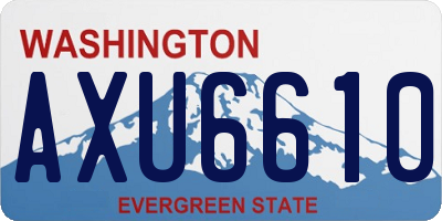 WA license plate AXU6610