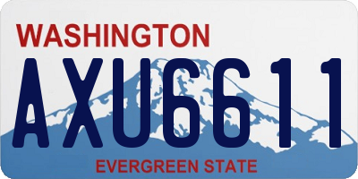 WA license plate AXU6611