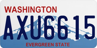 WA license plate AXU6615