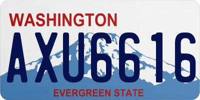 WA license plate AXU6616