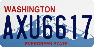 WA license plate AXU6617