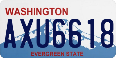WA license plate AXU6618