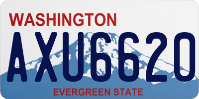 WA license plate AXU6620