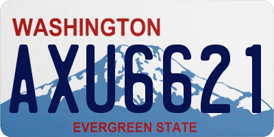 WA license plate AXU6621
