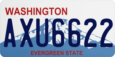 WA license plate AXU6622