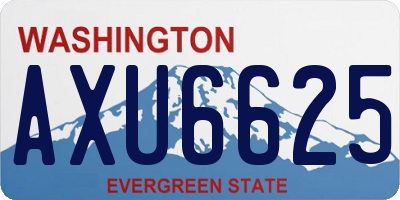 WA license plate AXU6625