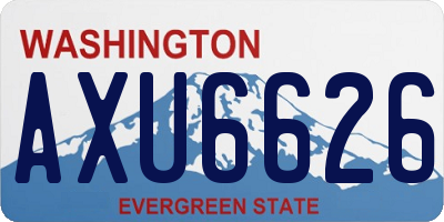 WA license plate AXU6626