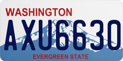 WA license plate AXU6630
