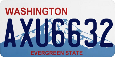 WA license plate AXU6632