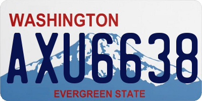 WA license plate AXU6638