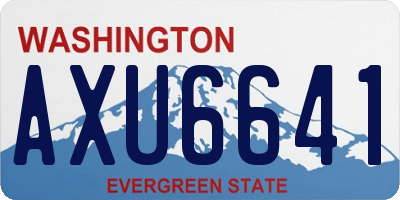 WA license plate AXU6641