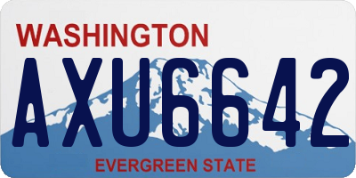 WA license plate AXU6642