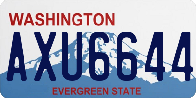 WA license plate AXU6644