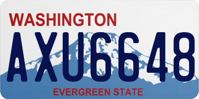 WA license plate AXU6648