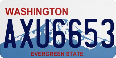 WA license plate AXU6653