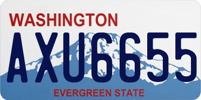 WA license plate AXU6655