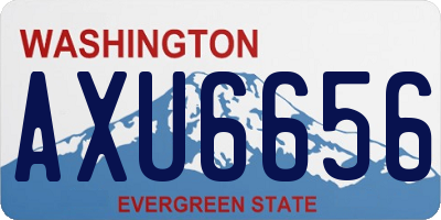 WA license plate AXU6656