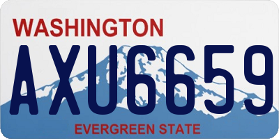 WA license plate AXU6659