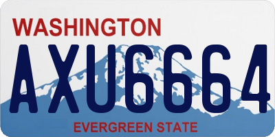 WA license plate AXU6664