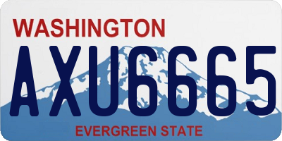 WA license plate AXU6665