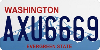 WA license plate AXU6669