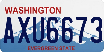 WA license plate AXU6673